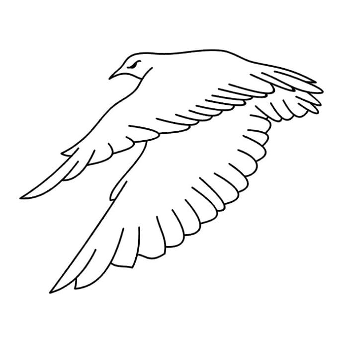 Printable Normal Bird Stencil