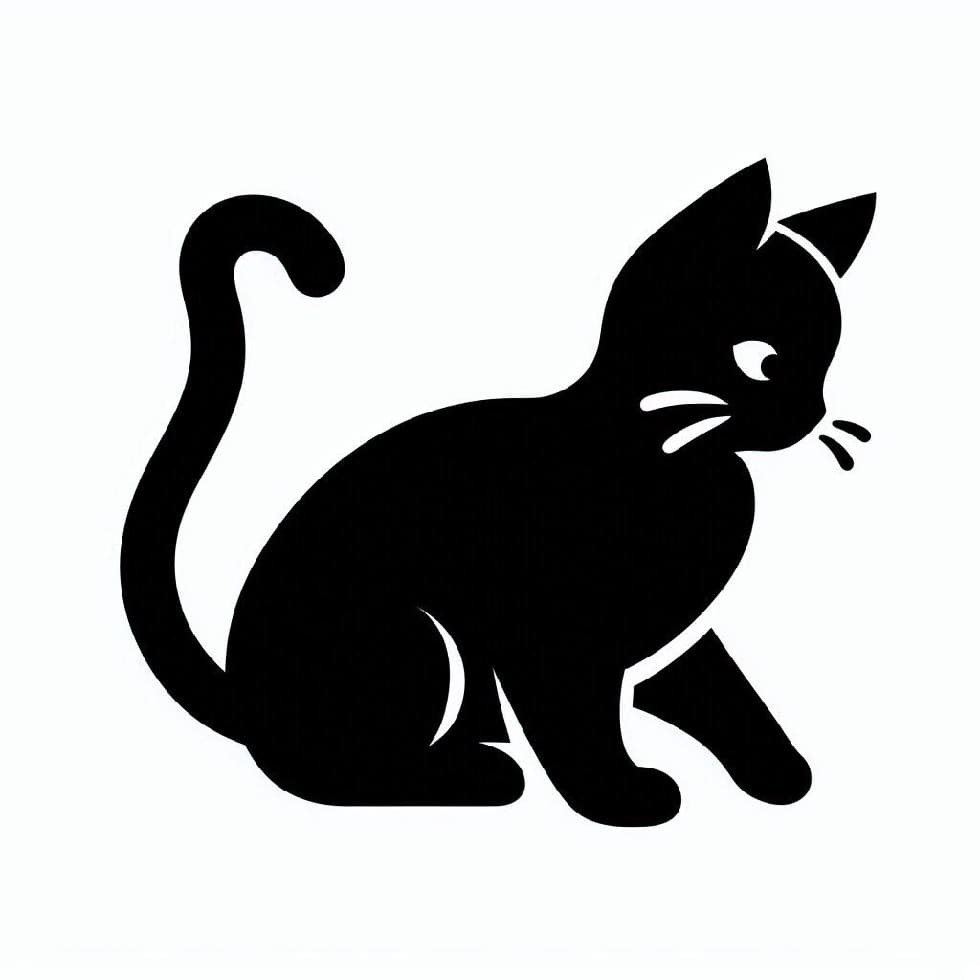 Printable Normal Cat Stencil