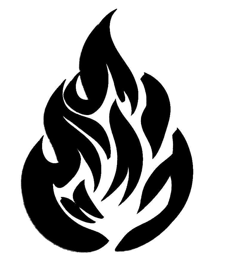 Printable Normal Flame Stencil