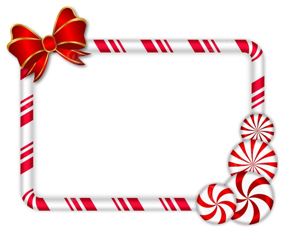 Printable Peppermint Candy Cane Border