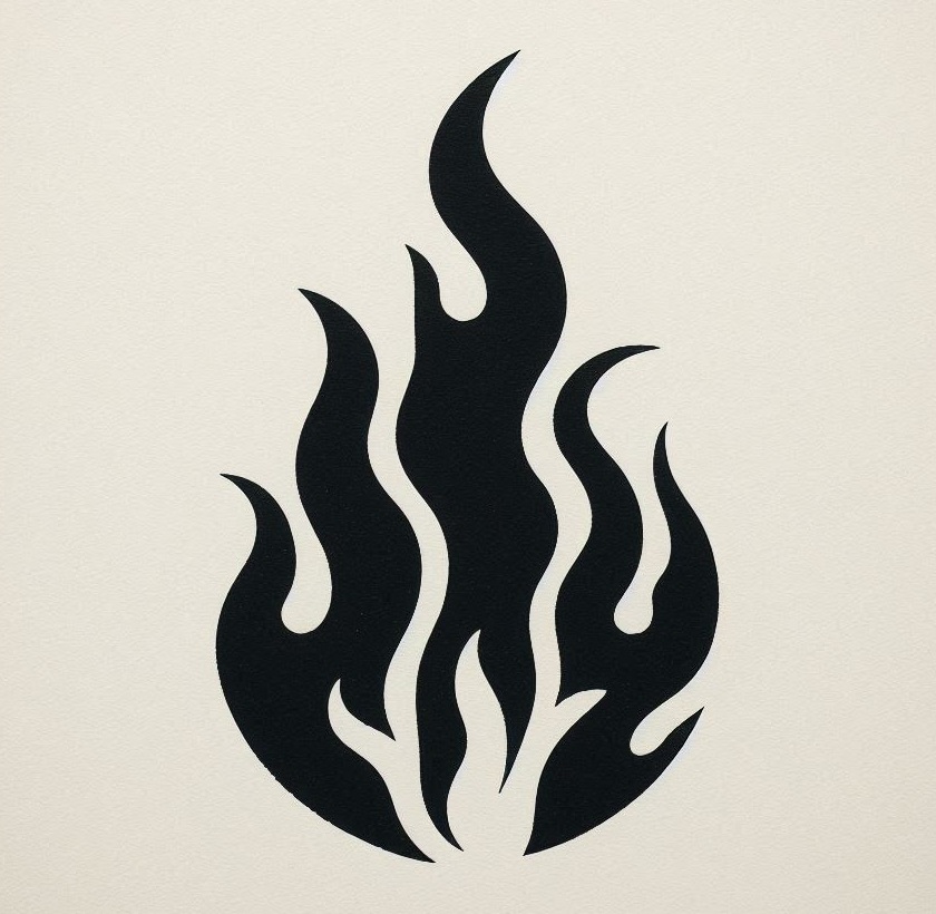 Printable Perfect Flame Stencil