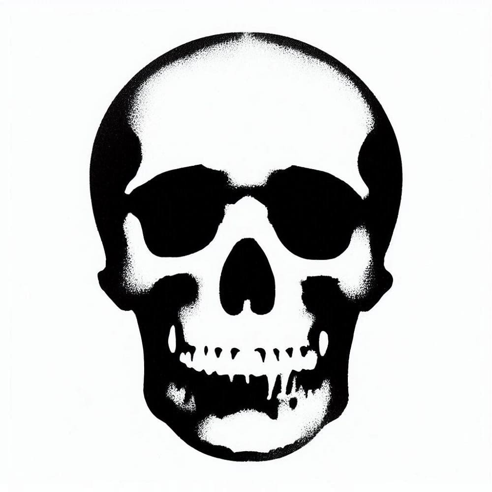 Printable Perfect Skull Stencil