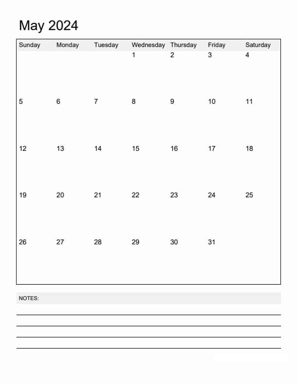 Printable Pictures of Calendar Template