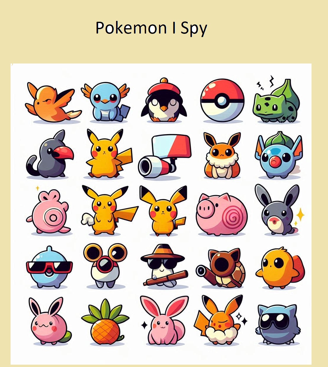 Printable Pokemon I Spy Download Free