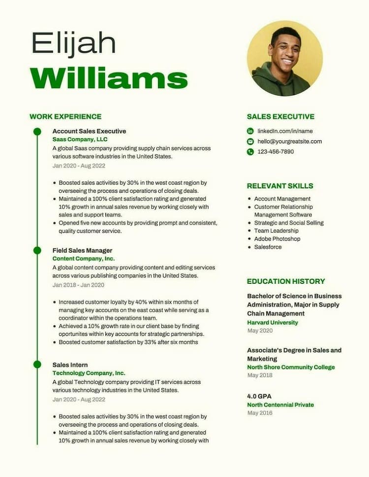 Printable Resume Template Images
