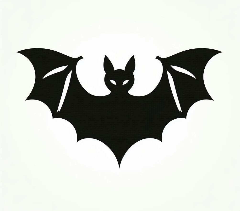 Printable Scary Bat Stencil