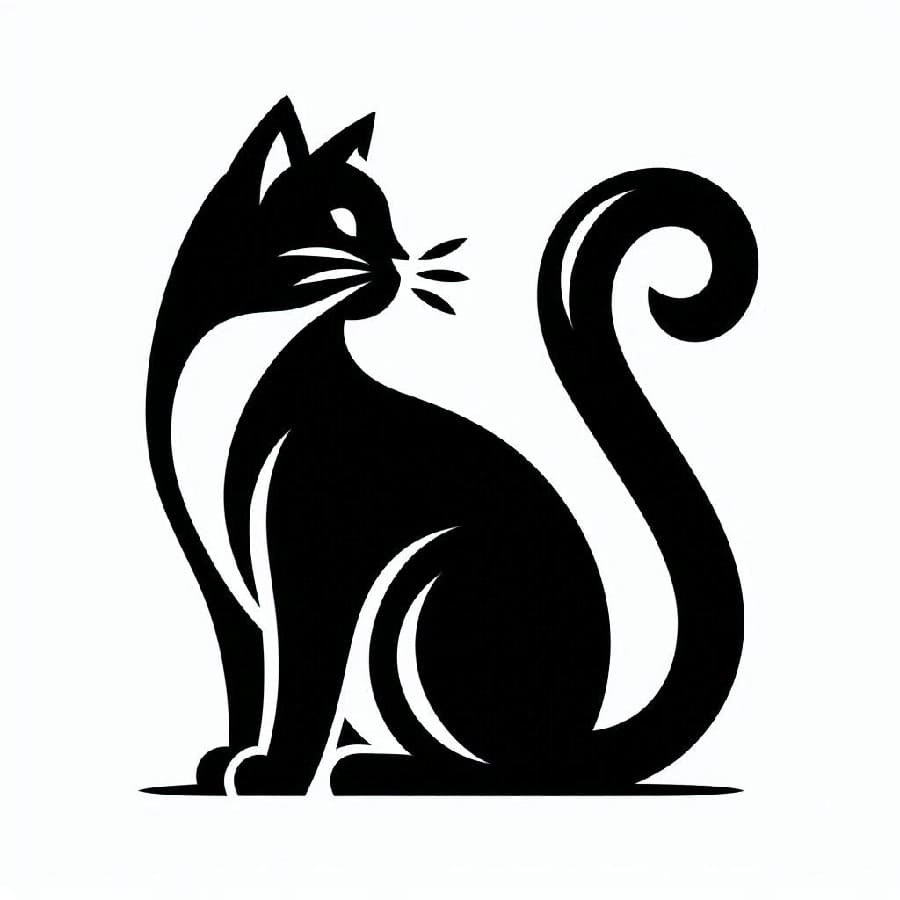 Printable Simple Cat Stencil