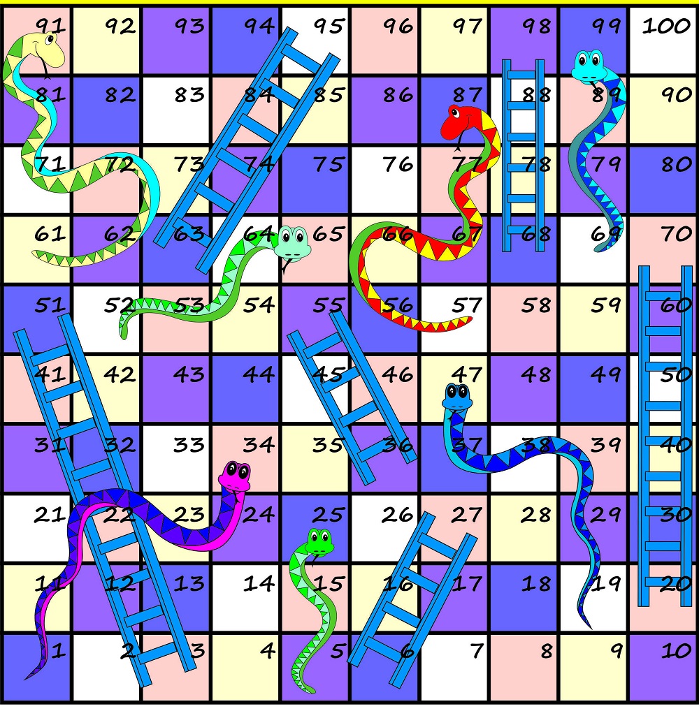 Printable Snakes and Ladders Free Photo