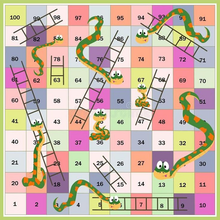 Printable Snakes and Ladders Picture
