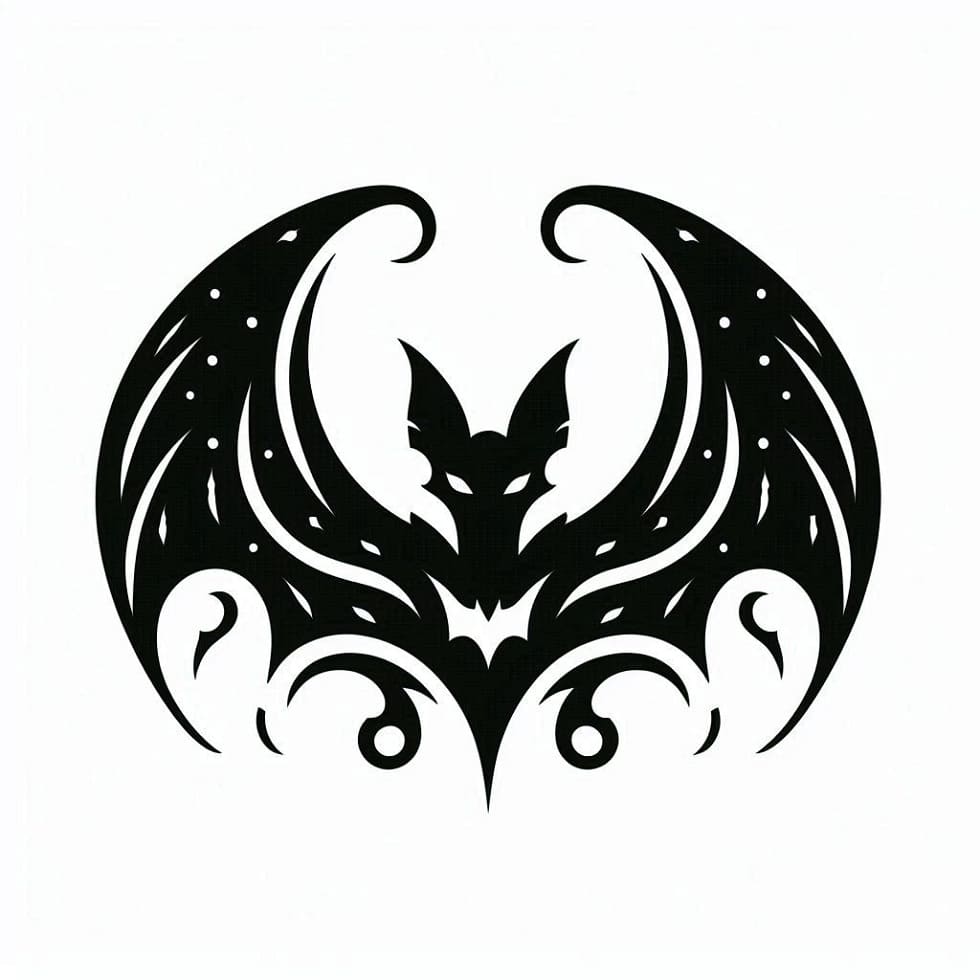 Printable Spooky Bat Stencil for Halloween
