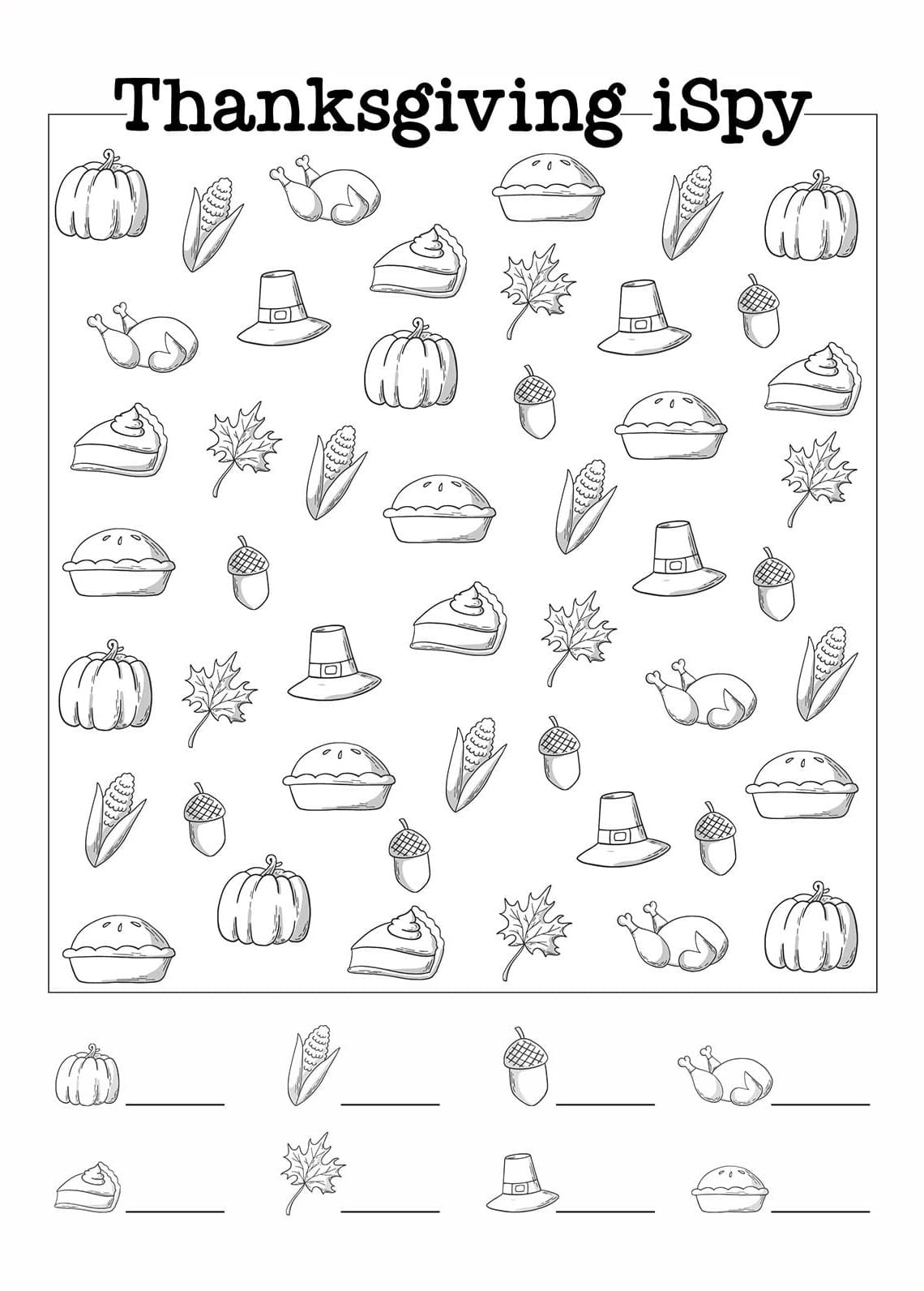 Printable Thanksgiving I Spy Download Image