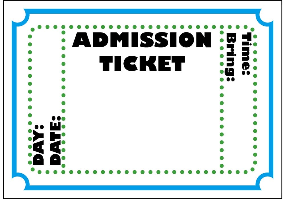 Printable Ticket Template Free Download