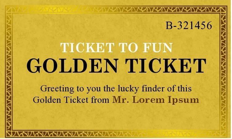 Printable Ticket Template Image