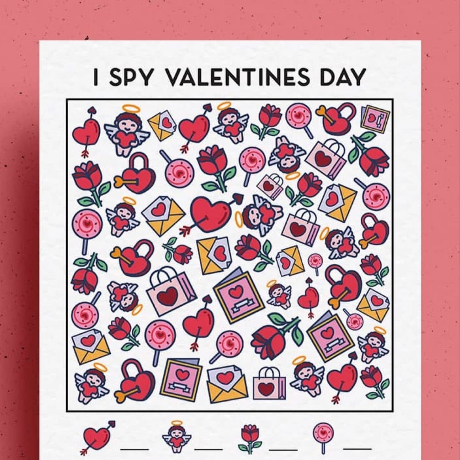 Printable Valentine I Spy Basic