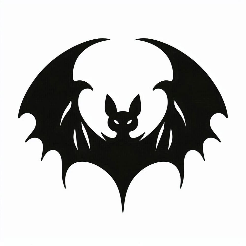 Printable Vintage Bat Stencil