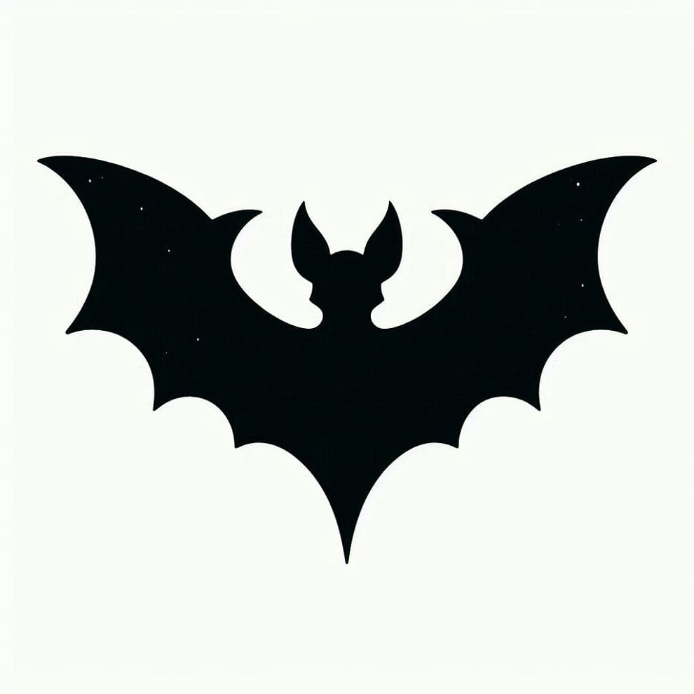 Printable Whimsical Bat Stencil