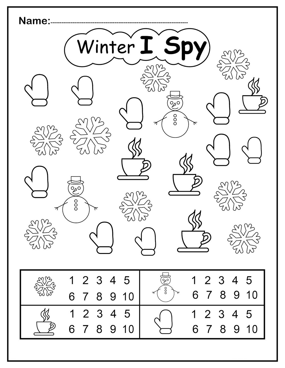 Printable Winter I Spy Download
