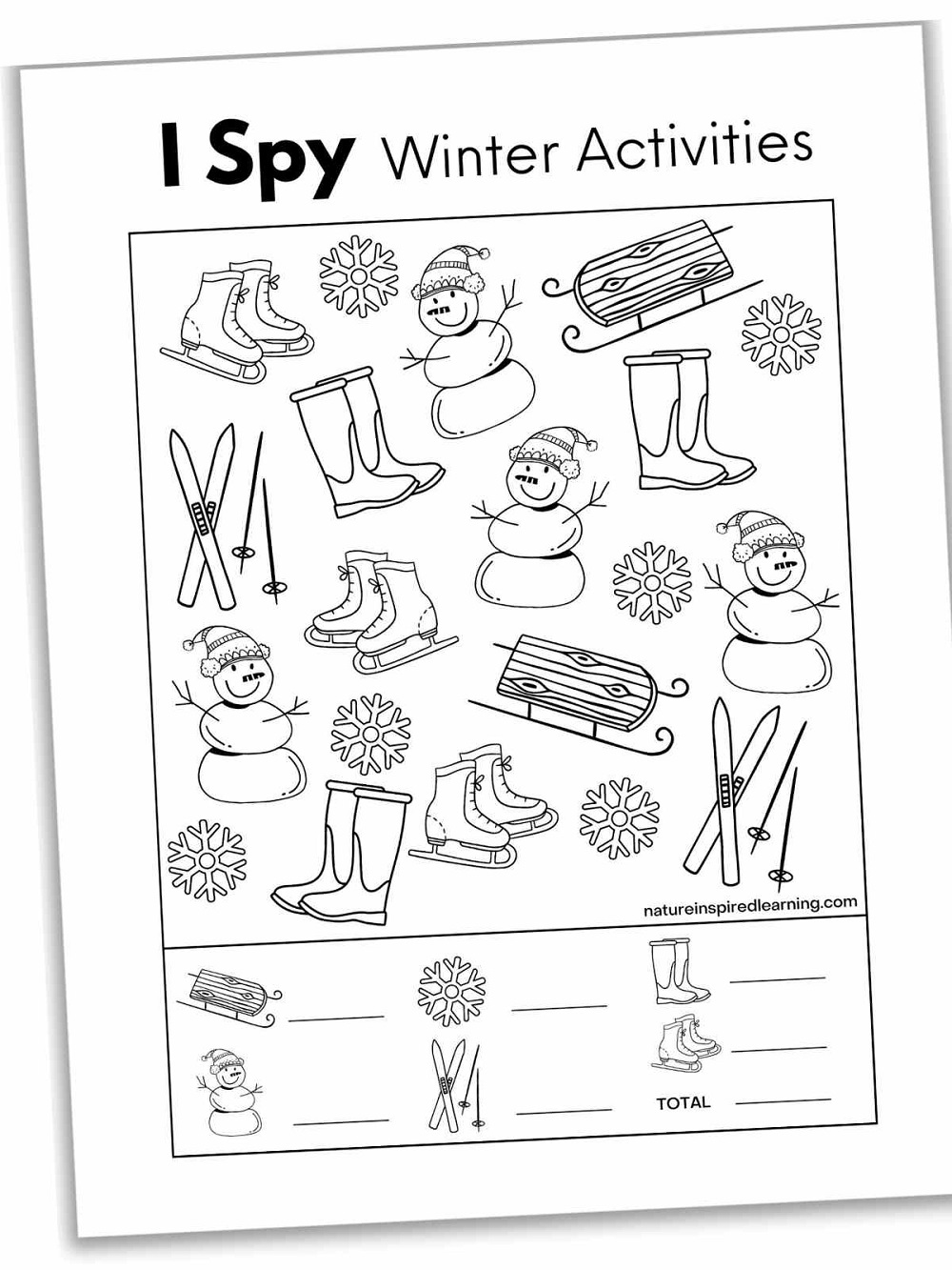 Printable Winter I Spy Free Download