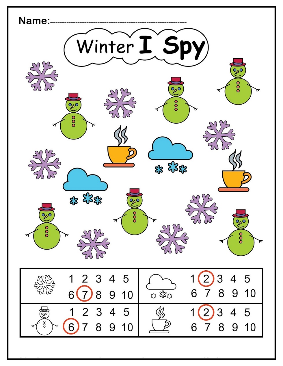 Printable Winter I Spy Image