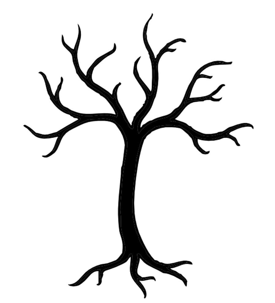 Rooted and Branching Tree Stencil