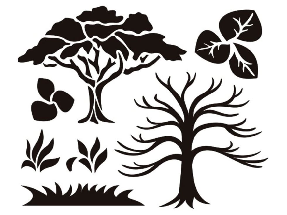 Woodland Tree Stencil