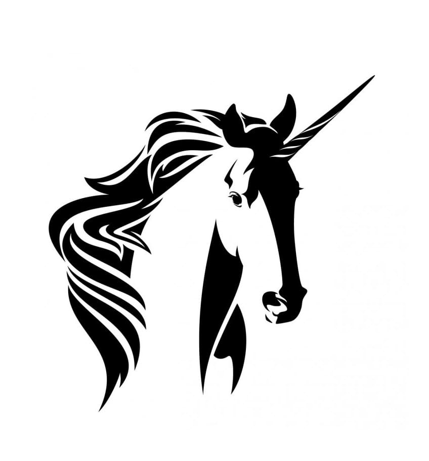Cool Unicorn Stencil