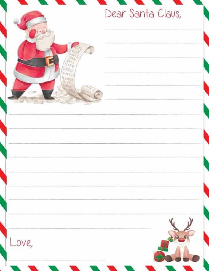 Free Printable Santa Letter Template