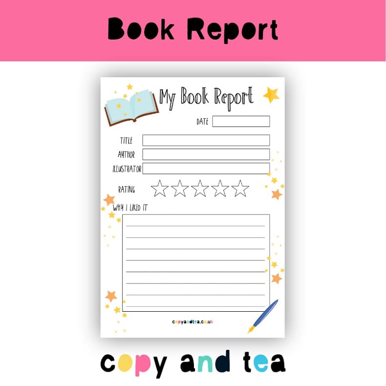 Printable Book Report Template Free