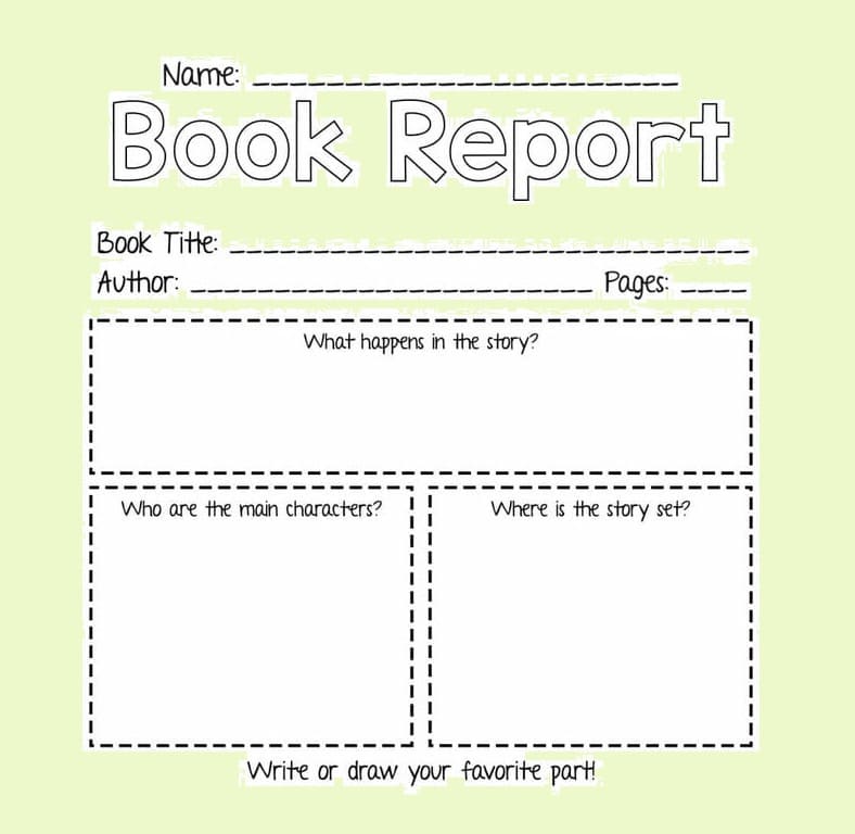 Printable Normal Book Report Template
