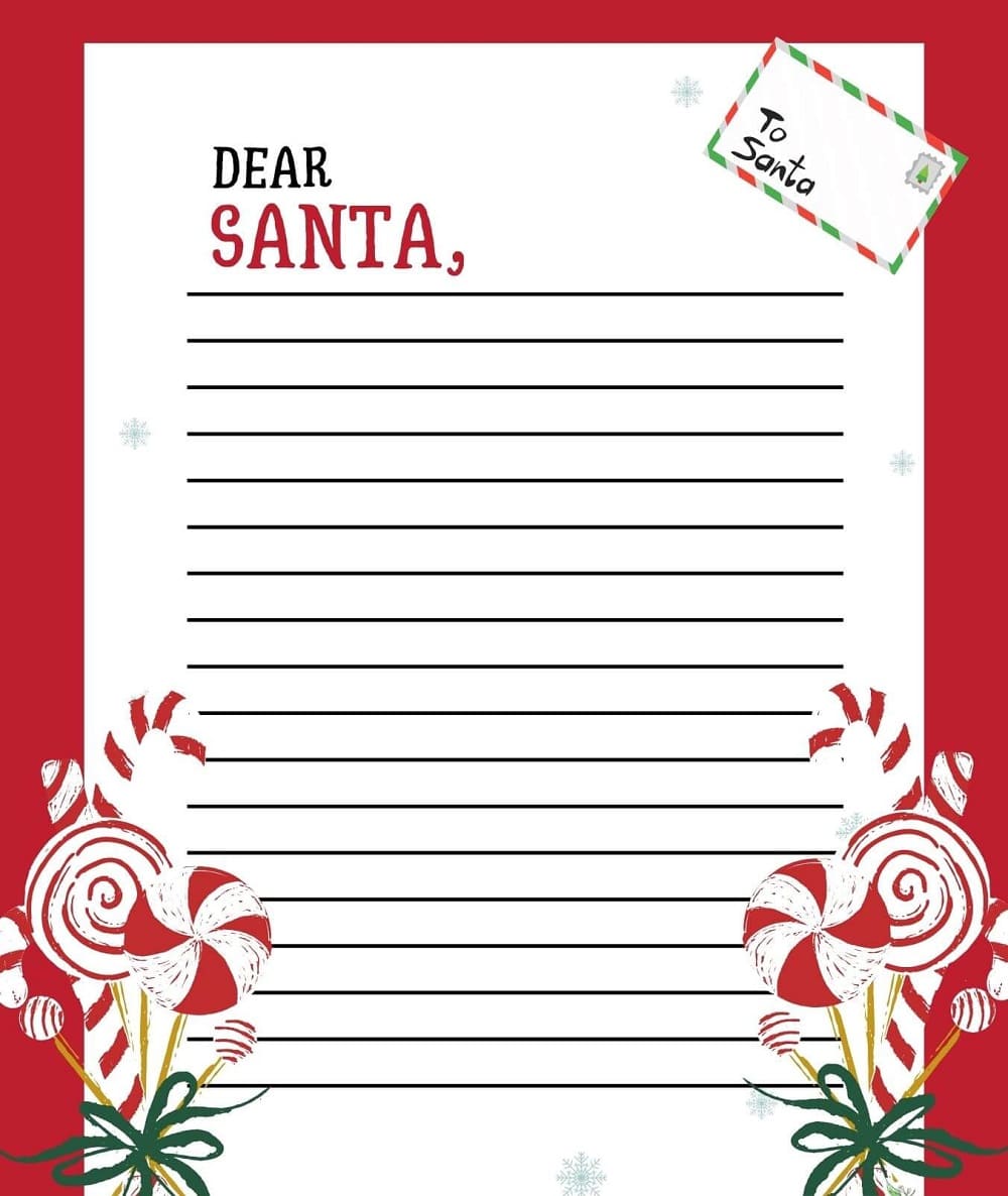Printable Santa Letter Basic Template