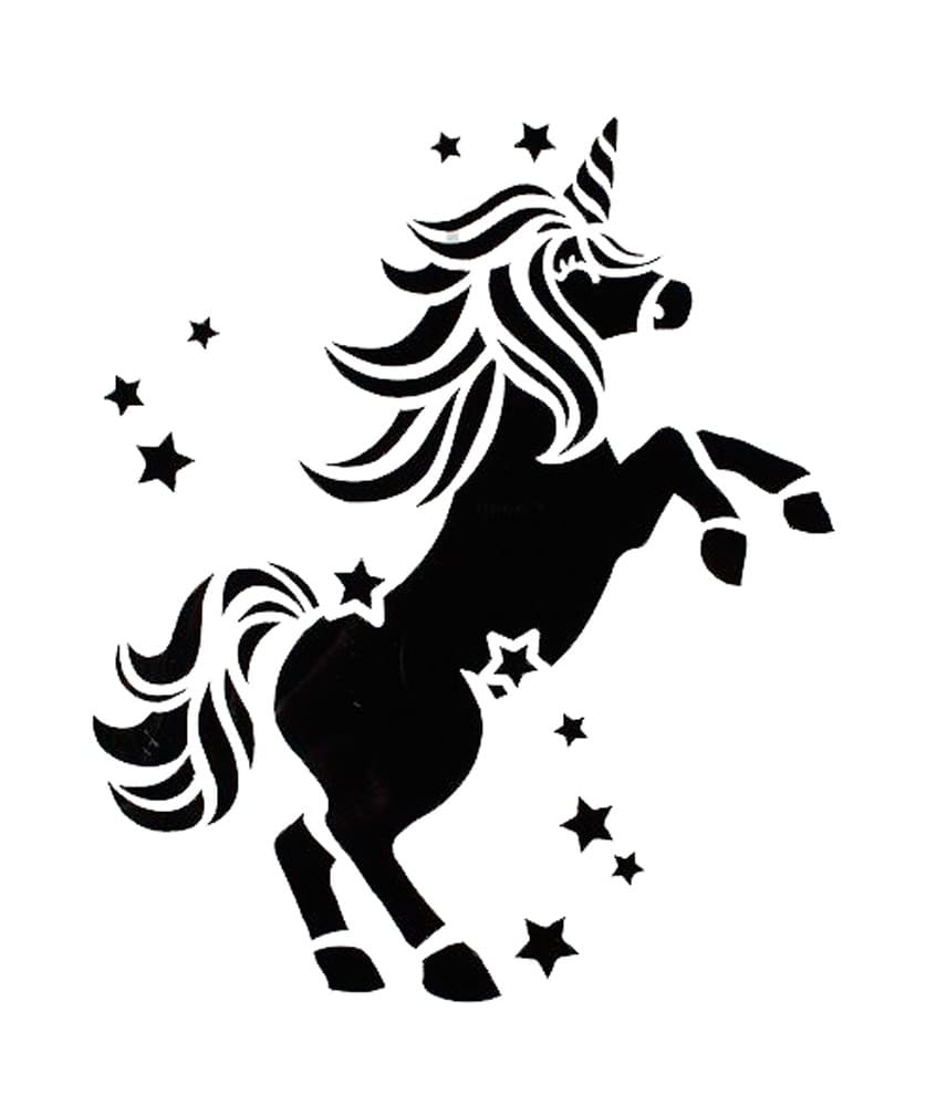 Starlit Unicorn Stencil