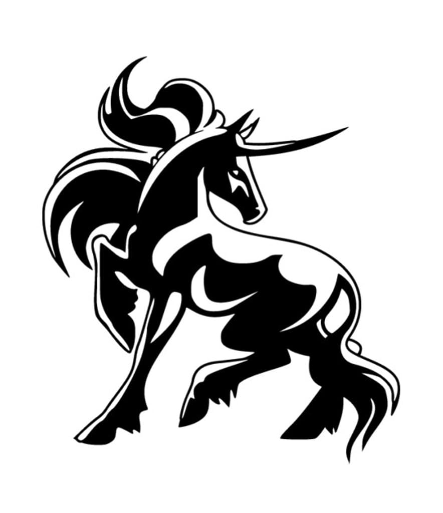 Unicorn Silhouette Stencil