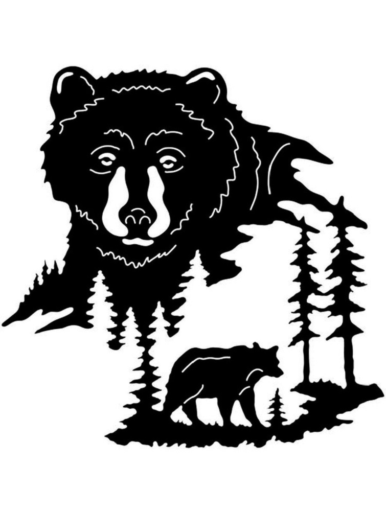 Woodland Bear Stencil